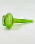 ANTIQUE VICTORIAN HAND PAINTED GREEN GLASS SPECIMEN VASE