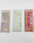 60s TIE DYE SIMRON SATIN GLASS PLATE
