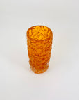 WHITEFRIARS ORANGE BARK GLASS VASE