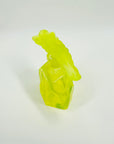 URANIUM GLASS PERFUME BOTTLE WITH NUDE STOPPER