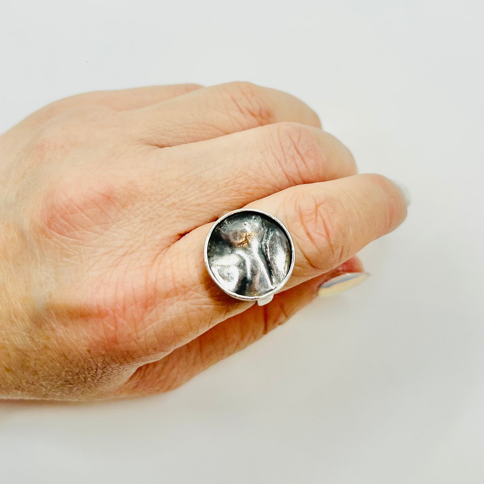 1960s FINNISH BRUTALIST SILVER RING