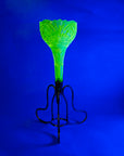 URANIUM GLASS TRUMPET VASE