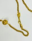 1998 CHANEL CC ARABESQUE FILIGREE BALLS & CHAIN FANCY LINKS NECKLACE/BELT