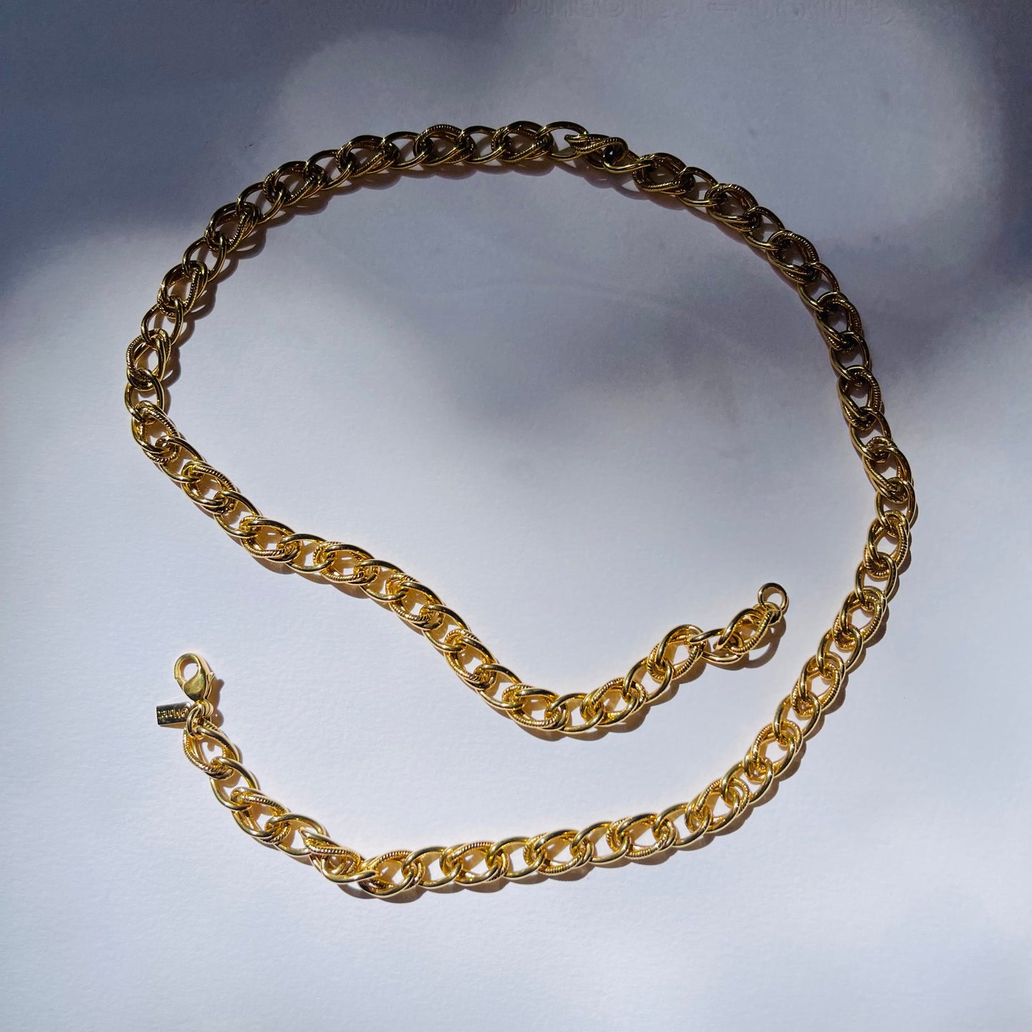 1980s MONET FANCY LINKS CHAIN NECKLACE