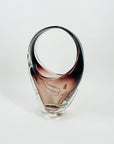 1950s PURPLE/AMETHYST SOMMERSO BOHEMIAN GLASS BASKET/VASE