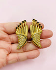 1950s BARCS BLACK BOUQUET EARRINGS