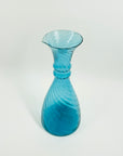 1950s ITALIAN MURANO OPTICAL BLUE GLASS CARAFE