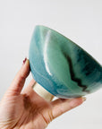 1970s JAPANESE GREEN GLAZE MINI IKEBANA VASE