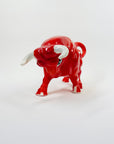 1950s JAPANESE HAND PAINTED CERAMIC RED BULL
