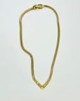 1970s BIJOUX ROSE GP MESH NECKLACE WITH CHEVRON PENDANT