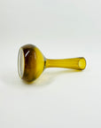 1950s MURANO AMBER SOMMERSO GLASS PAPERWEIGHT BASE POSY VASE