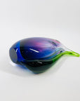 1960s MURANO HARLEQUIN SOMMERSO SWUNG GLASS VASE