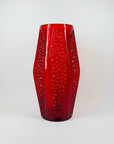 1960s ITALIAN EMPOLI RED GLASS VASE
