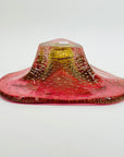 1950s MURANO PINK CRANBERRY GOLD AVENTURINE SOMMERSO BOWL/ASHTRAY