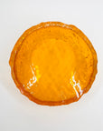 1960s ORANGE TANGERINE BARK GLASS BOWL BY GEOFFREY BAXTER FOR WHITEFRIARS