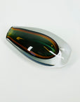 1950s HARLEQUIN SOMMERSO GLASS POSY VASE BY VICKE LINDSTRAND FOR KOSTA BODA