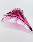1970s JAPANESE HINERI PINK OMBRE GLASS TWIST BOWL