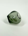 1960s HOLMEGAARD GREY GLASS MINI HEART VASE BY PER LUTKEN