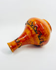 1960s WEST GERMAN ORANGE FAT LAVA BOTTLE POTTERY JUG VASE BY KREUTZ KERAMIK
