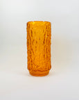 WHITEFRIARS ORANGE BARK GLASS VASE