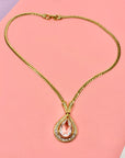 1980s BARCS BOLD PEAR DROP FANCY LINKS NECKLACE