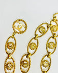 1990s CHANEL MATELASSE GOLD PLATED LOGO BELT