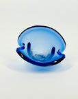 1950s MURANO COBALT BLUE CLAM SHELL BOWL/ASHTRAY