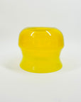 1960s YELLOW OPALESCENT GLASS BOWL/POSY VASE BY ERIK HOGLUND FOR BODA