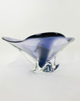 LARGE 1970s JAPANESE PURPLE SOMMERSO GLASS BOWL