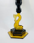 KARL PALDA GOLD BLACK FISH STEM BOWL