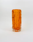 WHITEFRIARS ORANGE BARK GLASS VASE
