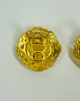 1997 CHANEL CC COSTUME PEARLS CLIP ON EARRINGS