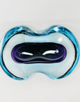 1950s BLUE PURPLE MURANO SOMMERSO GLASS BEAN BOWL