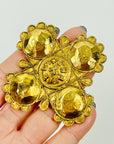 2003 CHANEL FILIGREE CROSS BROOCH