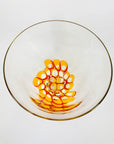 ORANGE ABSTRACT ART GLASS VASE