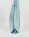 1980s MURANO BLUE LATTICINO ART GLASS SCULPTURE/PAPERWEIGHT