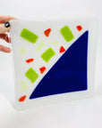 MEMPHIS WHITE GLASS PLATE