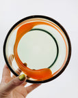 80s GREY ORANGE GLASS BOWL