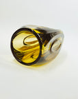 1960s SKLO UNION ROSICE LENS GLASS VASE BY RUDOLF SCHROTTER