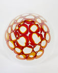 ORANGE ABSTRACT ART GLASS VASE