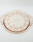 ANTIQUE DEPRESSION PINK PRESSED GLASS PLATE/BOWL/DINNER SERVICE