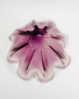 LARGE 1970s JAPANESE PURPLE GLASS HANDKERCHIEF BOWL/VASE