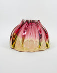 1960s ITALIAN MURANO PINK GOLD SOMMERSO RIBBED GLASS BOWL