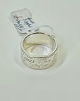 SIGNED VINTAGE TIFFANY & CO SILVER NY ADDRESS BAND RING