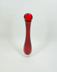 1960s ZEBRA SOMMERSO GLASS VASE BY VICKE LINDSTRAND FOR KOSTA BODA