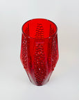 1960s ITALIAN EMPOLI RED GLASS VASE