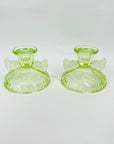 ANTIQUE ART DECO URANIUM GLASS VANITY SET