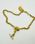 1980s CELINE FANCY LINKS TOGGLE NECKLACE WITH KOI FISH PENDANT