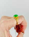 ANTIQUE CHINESE 22K GOLD JADE RING