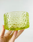 MIDCENTURY FINNISH URANIUM GLASS JESPERI BOWL BY ERKKITAPIO SIIROINEN FOR RIIHIMAEN LASI